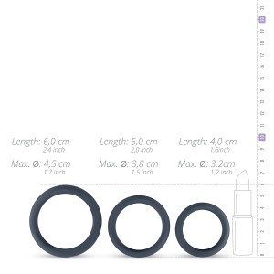 Lot de 3 cockrings en silicone de Boners