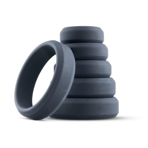 Lot de 6 cockrings Wide silicone 17mm