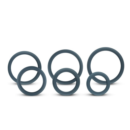 Lot de 6 cockrings silicone de Boners
