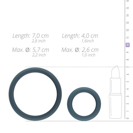 Lot de 6 cockrings silicone de Boners