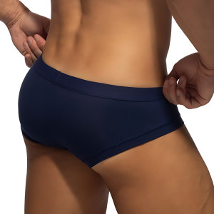 Slip Cheeky Brief BAMBOO SKIN Bleu marine de Addicted