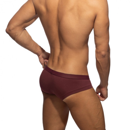 Slip Cheeky Brief BAMBOO SKIN Grenat de Addicted