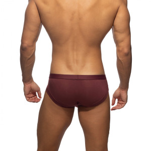 Slip Cheeky Brief BAMBOO SKIN Grenat de Addicted