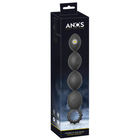 Boules anales vibrantes FLEX ANOS 18.5 x 4.7 cm