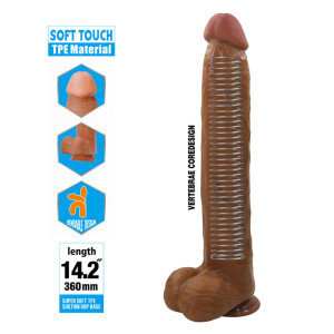 Gode réaliste DANY 31 x 5.7cm Marron de Pretty Love