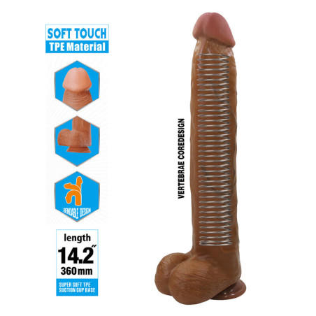 Gode réaliste DANY 31 x 5.7cm Marron de Pretty Love