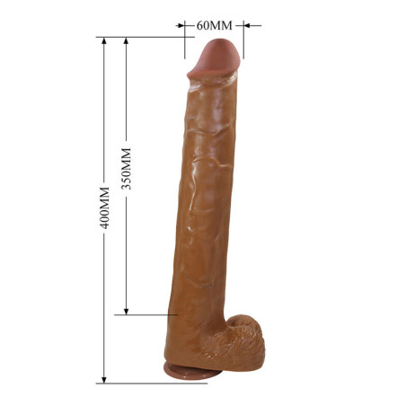 Gode réaliste PAT 34 x 6.3cm Marron de Pretty Love