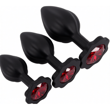 Set de 3 Plugs PEARCROSSED rouge de MyPlayToys
