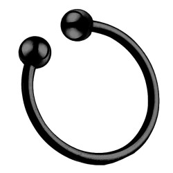 Anneau de gland 2 Boules OPEN BALL 8mm Noir par MenSteel