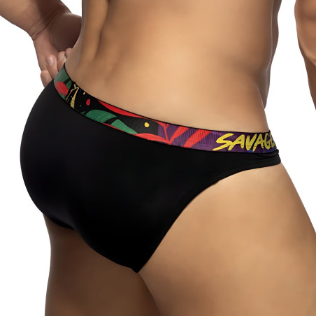 Mini Slip SAVAGE AD Noir de Addicted