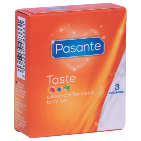 Préservatifs aromatisés TASTE boîte de 3 de Pasante