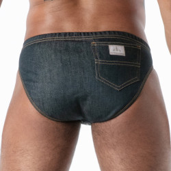 Bikini avec zip DENIM BRUT Bleu de TOF Paris 2