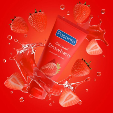 Lubrifiant eau fraise SENSUAL STRAWBERRY par Pasante 75ml