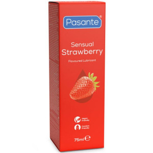 Lubrifiant eau fraise SENSUAL STRAWBERRY par Pasante 75ml
