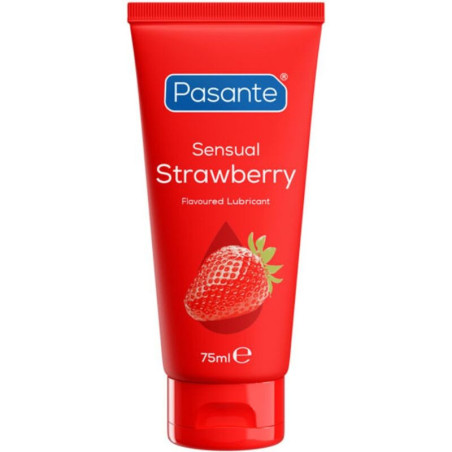 Lubrifiant eau fraise SENSUAL STRAWBERRY par Pasante 75ml