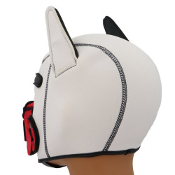 Cagoule PUPPY FOX en Néoprène Blanche et Rouge 2