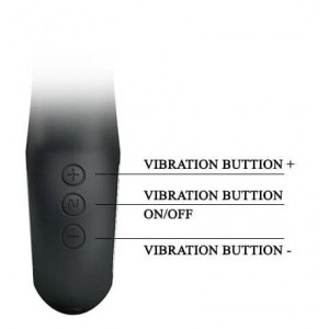 Vibro Rabbit CARINA 19 x 3.4 cm Noir