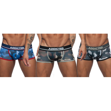 Pack Boxer Camouflage Mesh Push Up