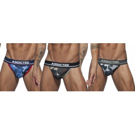 Pack 3 Bikini CAMO MESH Push Up