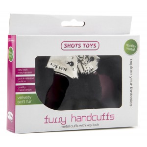 Menottes en fourrure noire - Furry