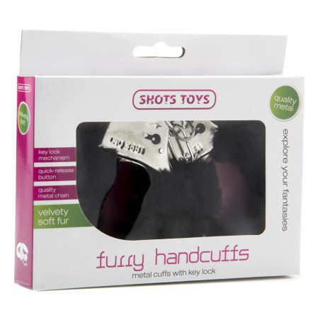 Menottes en fourrure noire - Furry