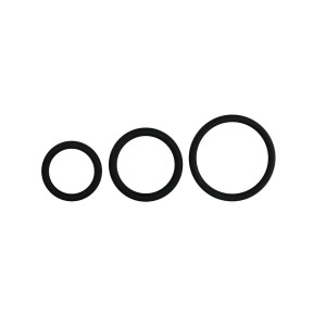 Lot de 3 cockrings Silicone Noir