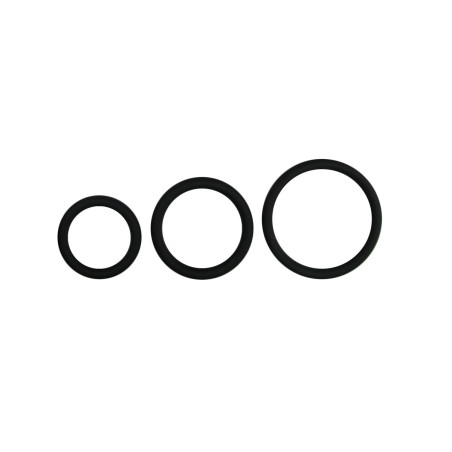 Lot de 3 cockrings EasyToys Noir en silicone