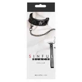 Collier et laisse SM Sinful Black 2