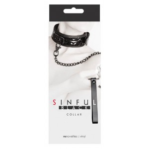 Collier et laisse SM Sinful Black