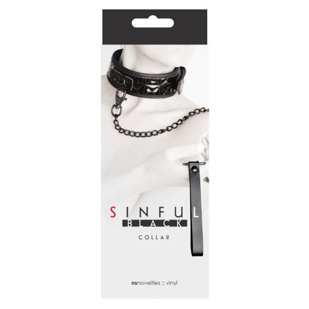 Collier et laisse SM Sinful Black