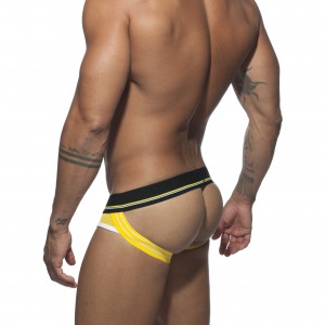 Jockstrap PUSH UP SPORT Noir-Jaune