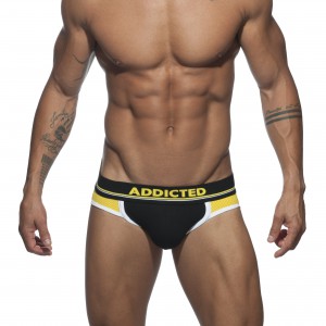 Jockstrap PUSH UP SPORT Noir-Jaune