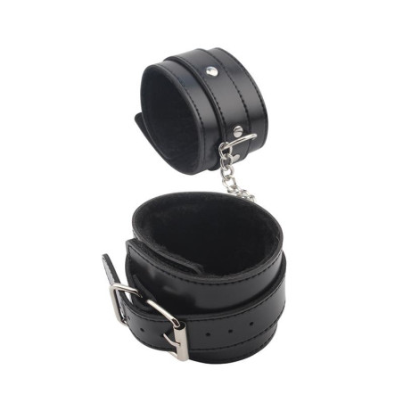 Menottes de chevilles OBEY ME Noir avec rembourrage fourrure