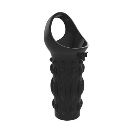 Etui pénien noir avec relief Texturé 8 x 3.8cm
