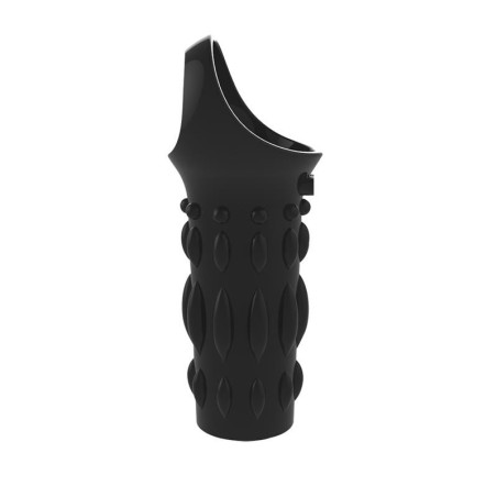 Etui pénien noir avec relief Texturé 8 x 3.8cm