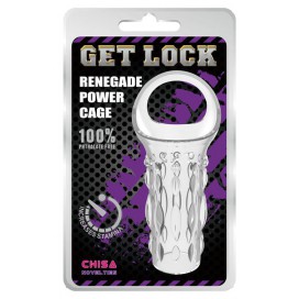 Etui pénien transparent Get Lock avec relief texturé 8 x 3.8 cm 2