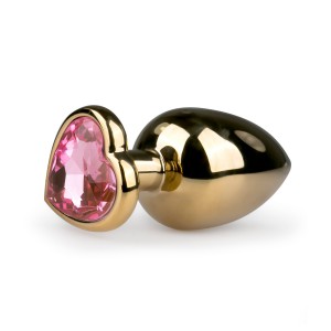 Plug bijou or avec coeur - Large 8.2 x 3.8 cm