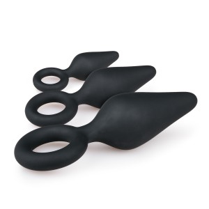Kit 3 Plugs POINTY 10 x 4.5 cm Noir