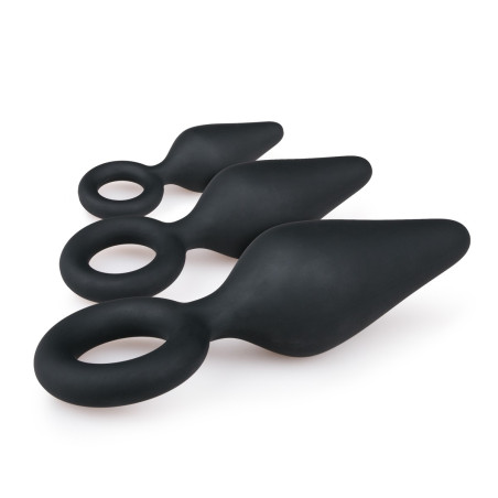 Kit 3 Plugs POINTY 10 x 4.5 cm Noir