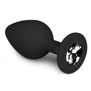 Plug Bijou Anal DIAMOND 7 x 3.3 cm Noir