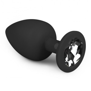 Plug Bijou Anal DIAMOND 8 x 4 cm Noir