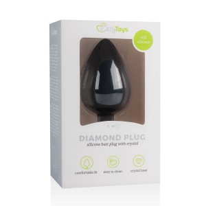 Plug Bijou Anal DIAMOND Noir de EasyToys 8 x 4 cm