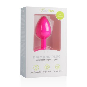 Plug bijou Anal DIAMOND Rose de EasyToys 6 x 2.7 cm