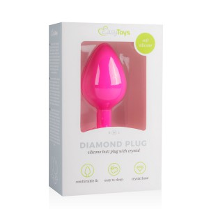 Plug Bijou Anal DIAMOND Rose de 7 x 3.3 cm de EasyToys