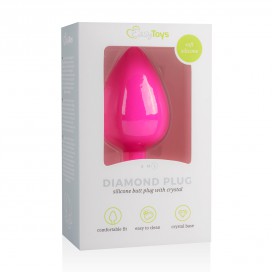 Plug Bijou anal DIAMOND Rose de 8 x 4cm de EasyToys 2