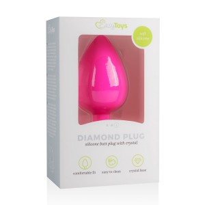 Plug Bijou anal DIAMOND Rose de 8 x 4cm de EasyToys