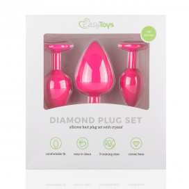 Kit de plugs bijou roses DIAMOND de EasyToys 2