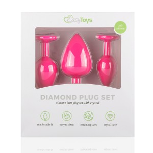 Kit de plugs bijou roses DIAMOND de EasyToys