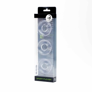 Lot de 3 CHUBBY Cockrings Transparents de Sport Fucker