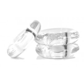 Lot de 3 CHUBBY Cockrings Transparents de Sport Fucker